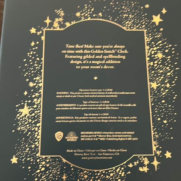 Pottery Barn Teen Harry Potter Golden Snitch Clock with box packaged EUC wow! - Picture 5 of 6